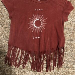 American eagle fringe top